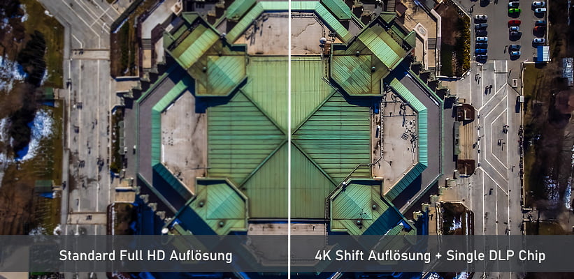 Hisense PL1H Full HD vs 4k Bildunterschied
