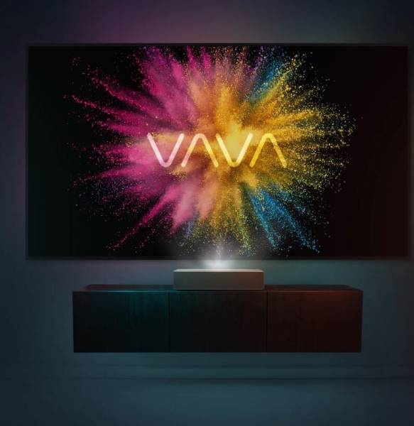 VAVA CLR UST Kontrastleinwand 265 x 149cm - 120" SlimLine Rahmenleinwand