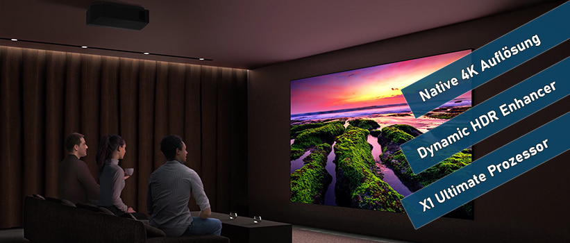Sony XW7000ES Schwarz Beamer Aufbau Heimkino