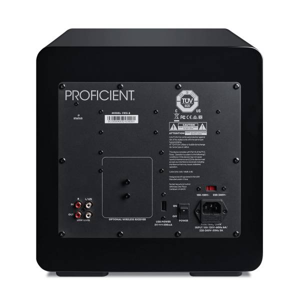 Proficient FRS-8 Hochglanz Schwarz - 8" Frontfire Subwoofer