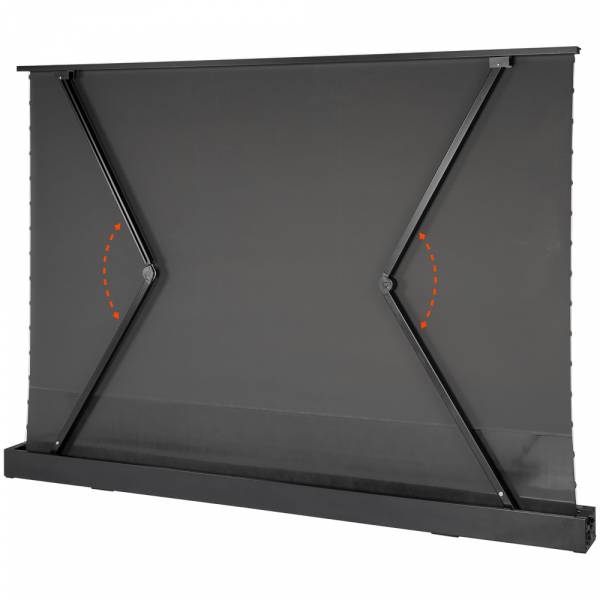 celexon CLR UST Rollup Kontrastleinwand 221 x 124cm - 100" schwarze Tension Bodenleinwand